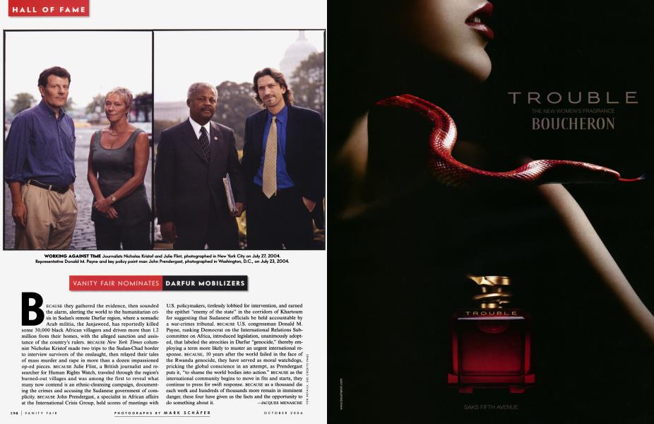 VANITY FAIR NOMINATES DARFUR MOBILIZERS | Vanity Fair | October 2004