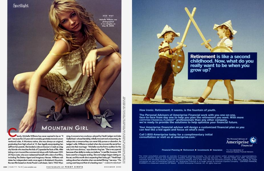 MOUNTAIN GIRL | Vanity Fair | December 2005