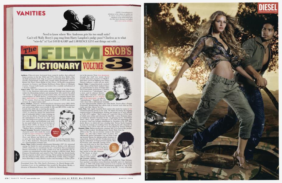 The FILM SNOB'S DICTIONARY VOLUME 3 | Vanity Fair | March 2006