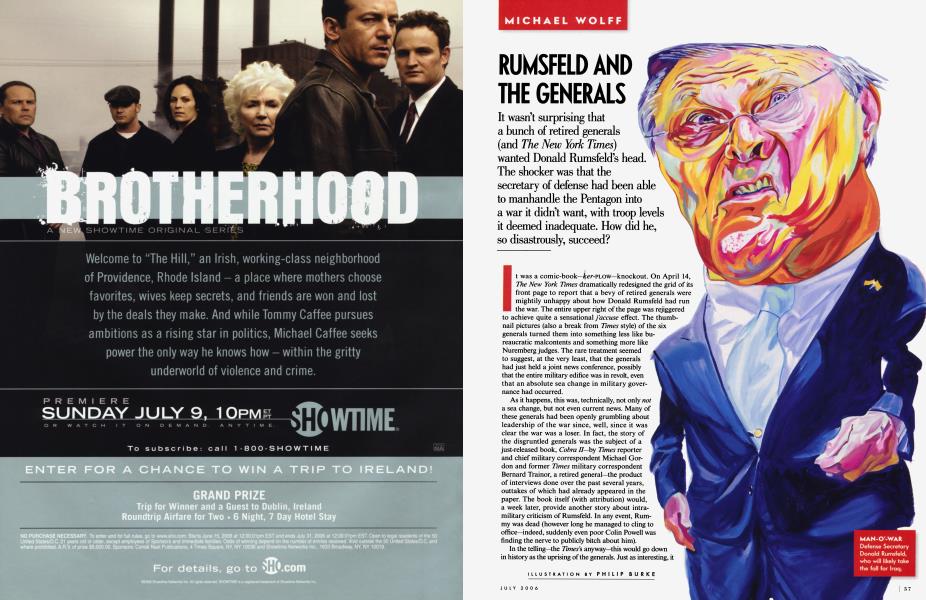 RUMSFELD AND THE GENERALS | Vanity Fair | July 2006
