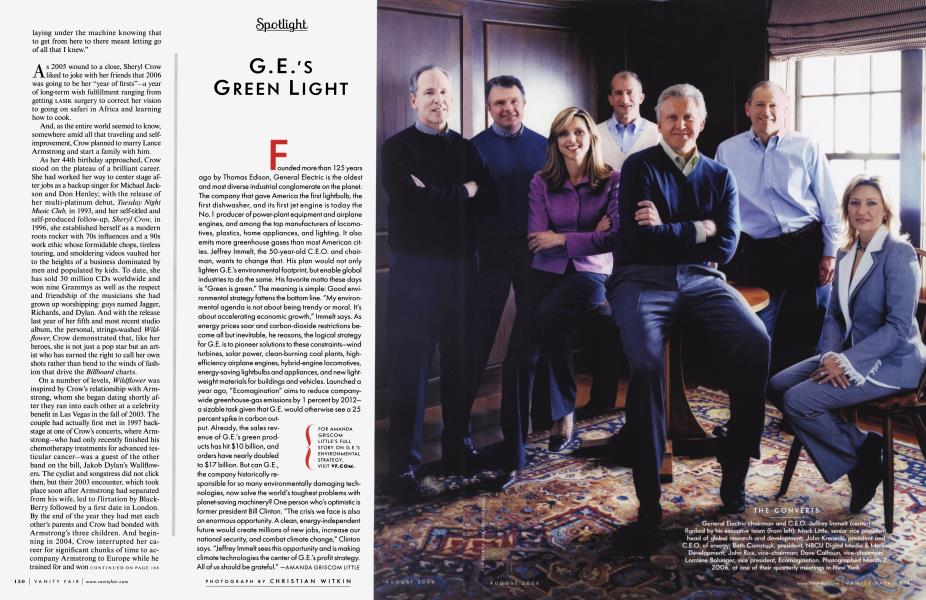 G.E.'S GREEN LIGHT | Vanity Fair | August 2006