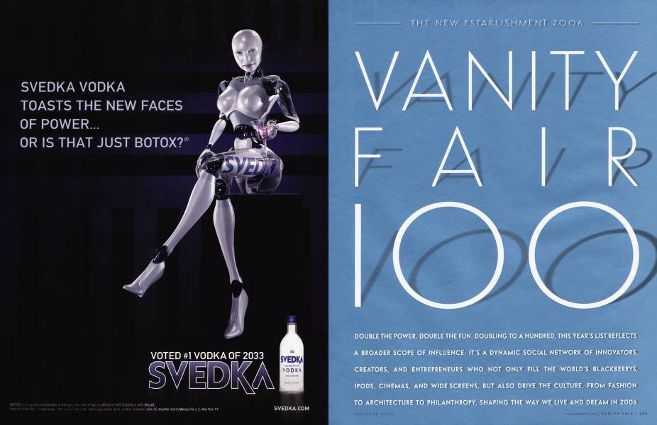 THE NEW ESTABLISHMENT 2006 VANITY FAIR 100 | Vanity Fair | October 2006