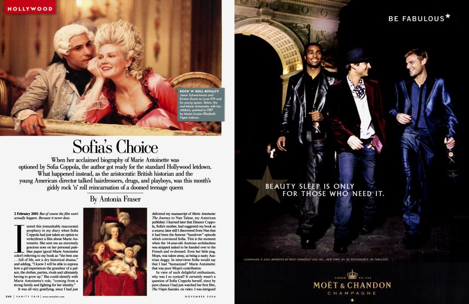 Sofia's Choice | Vanity Fair | November 2006