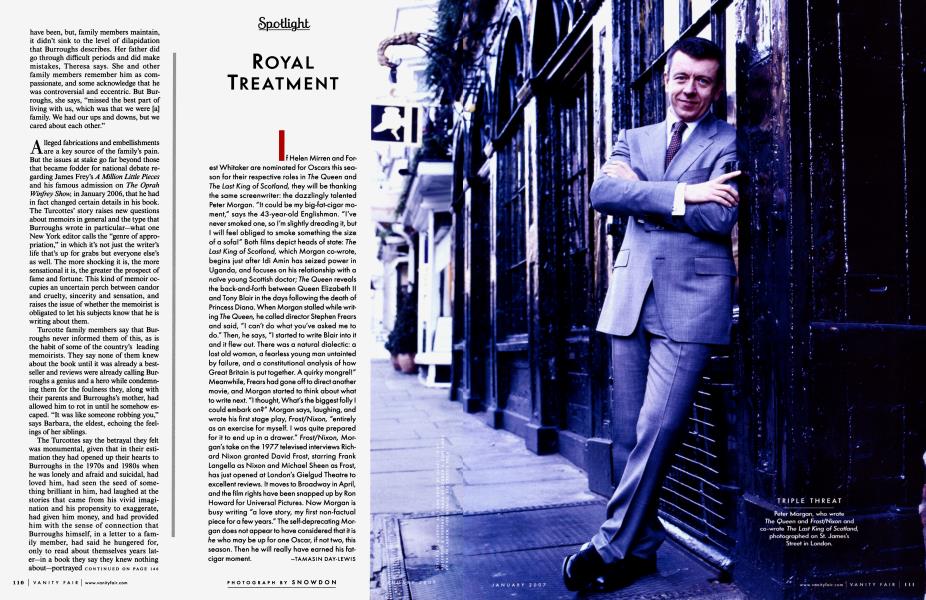 ROYAL TREATMENT | Vanity Fair | January 2007