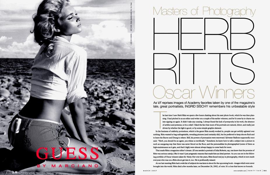 Masters of Photography HERB RITTS Oscar Winners | Vanity Fair | March 2007