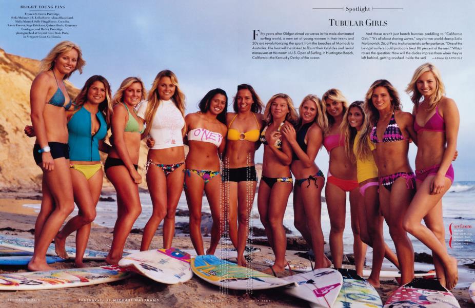 TUBULAR GIRLS | Vanity Fair | July 2009
