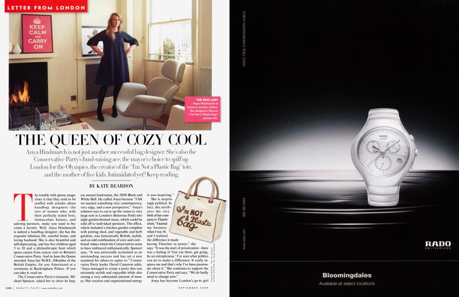 THE QUEEN OF COZY COOL | Vanity Fair | September 2009