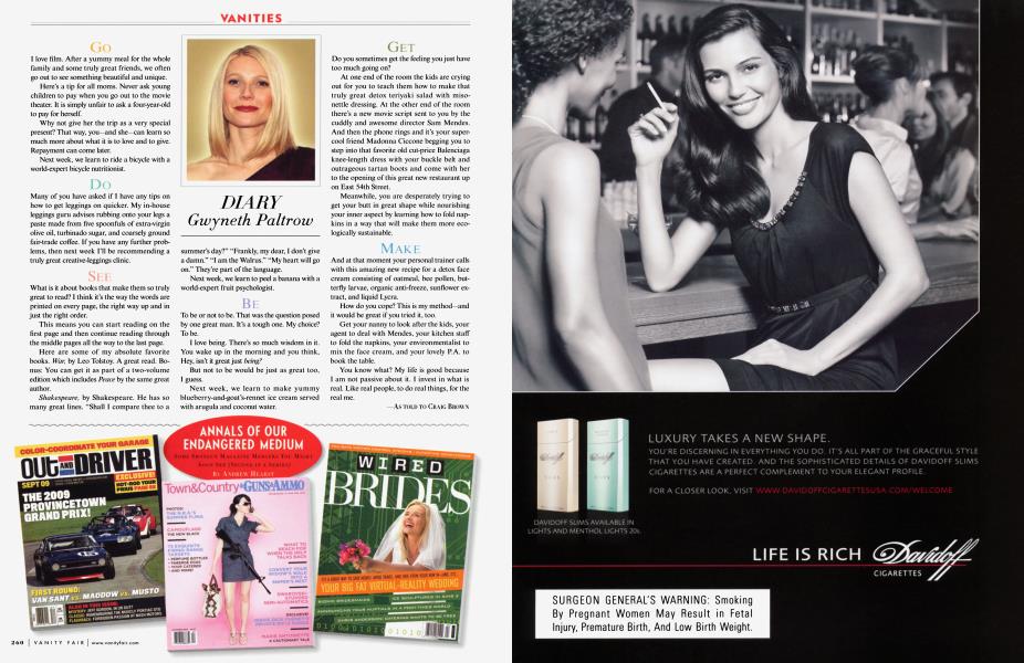 ANNALS OF OUR ENDANGERED MEDIUM | Vanity Fair | September 2009