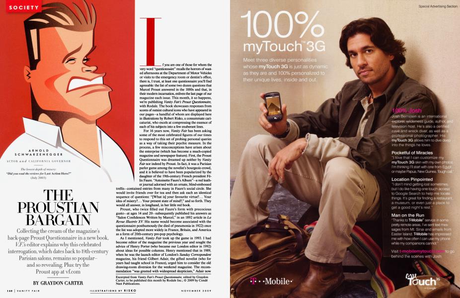 THE PROUSTIAN BARGAIN | Vanity Fair | November 2009