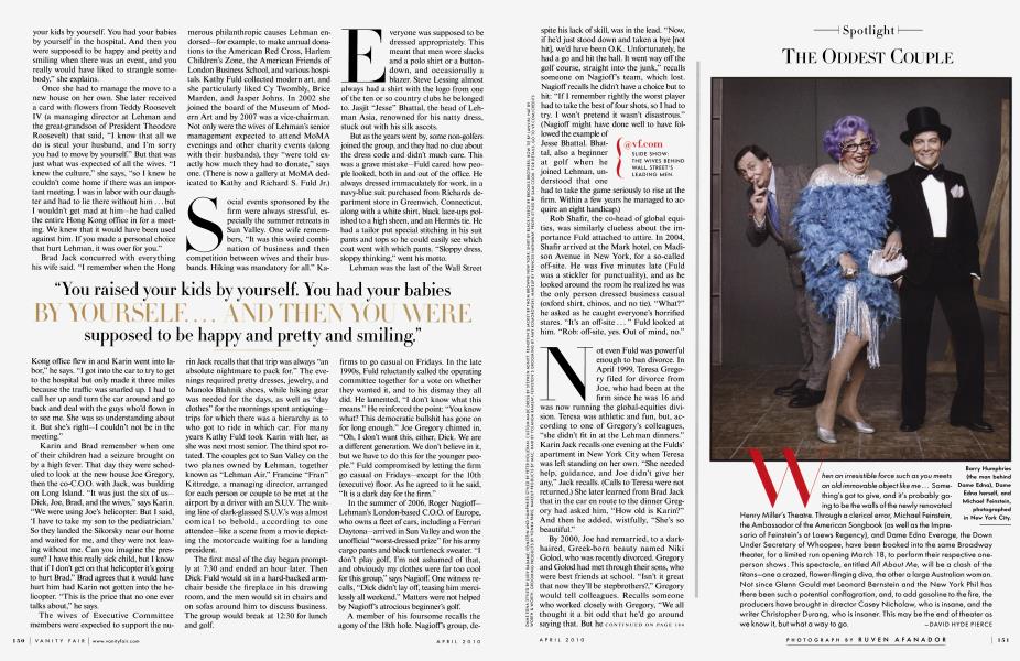 THE ODDEST COUPLE | Vanity Fair | April 2010