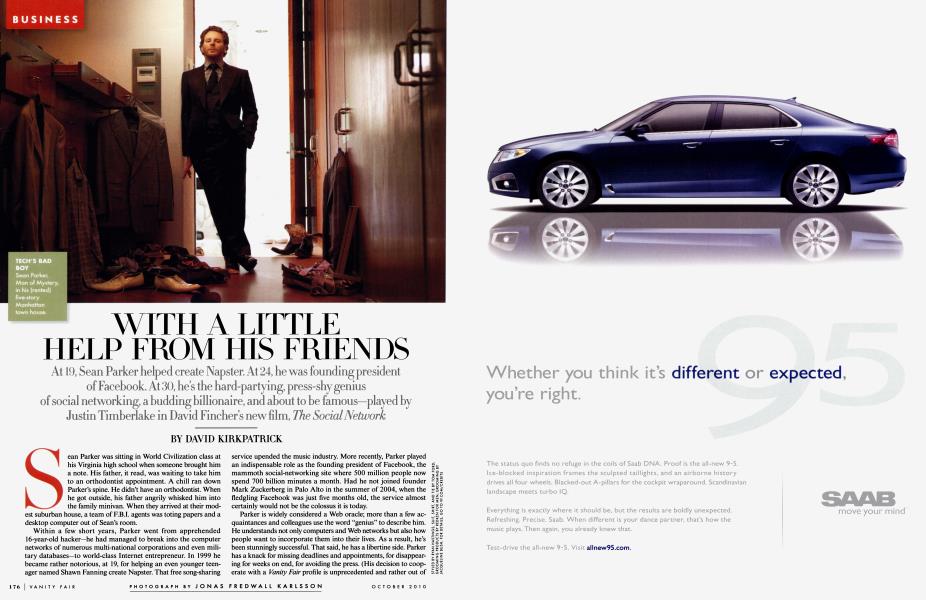 WITH A LITTLE HELP FROM HIS FRIENDS | Vanity Fair | October 2010