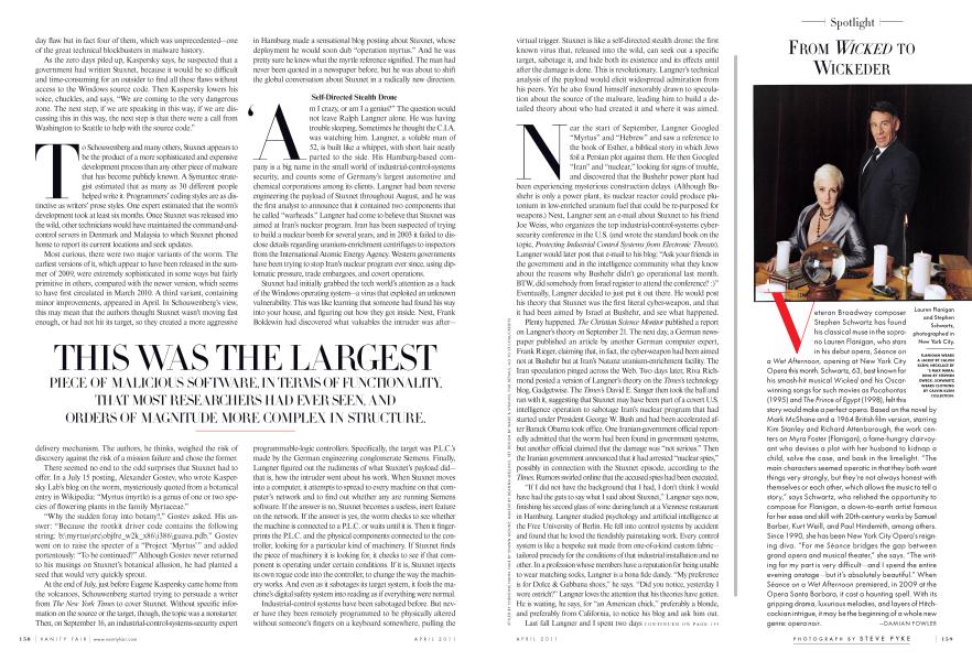 FROM WICKED TO WICKEDER | Vanity Fair | April 2011