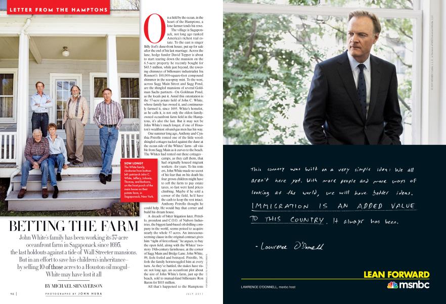 BETTING THE FARM | Vanity Fair | July 2011