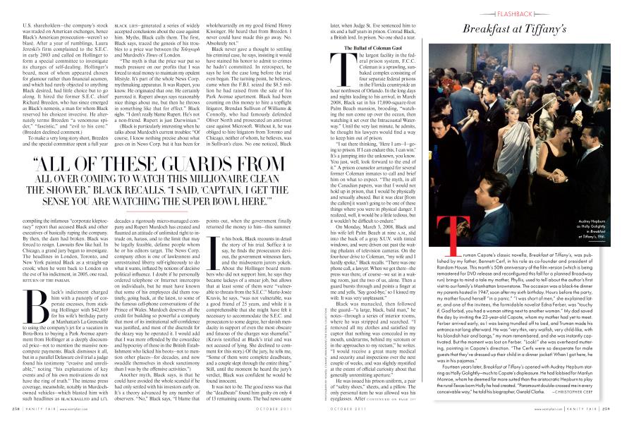 Breakfast at Tiffany's | Vanity Fair | October 2011