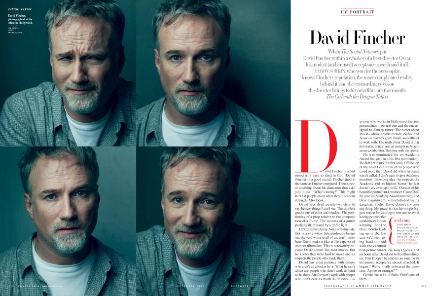 David Fincher | Vanity Fair | December 2011