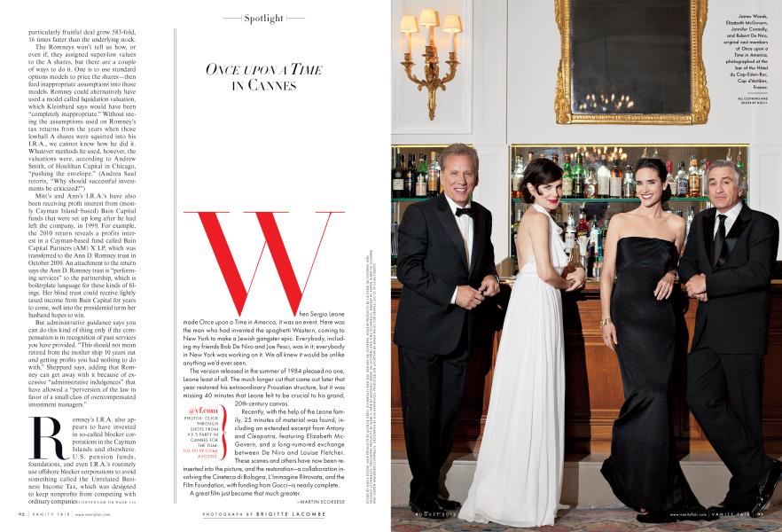 ONCE UPON A TIME IN CANNES | Vanity Fair | August 2012