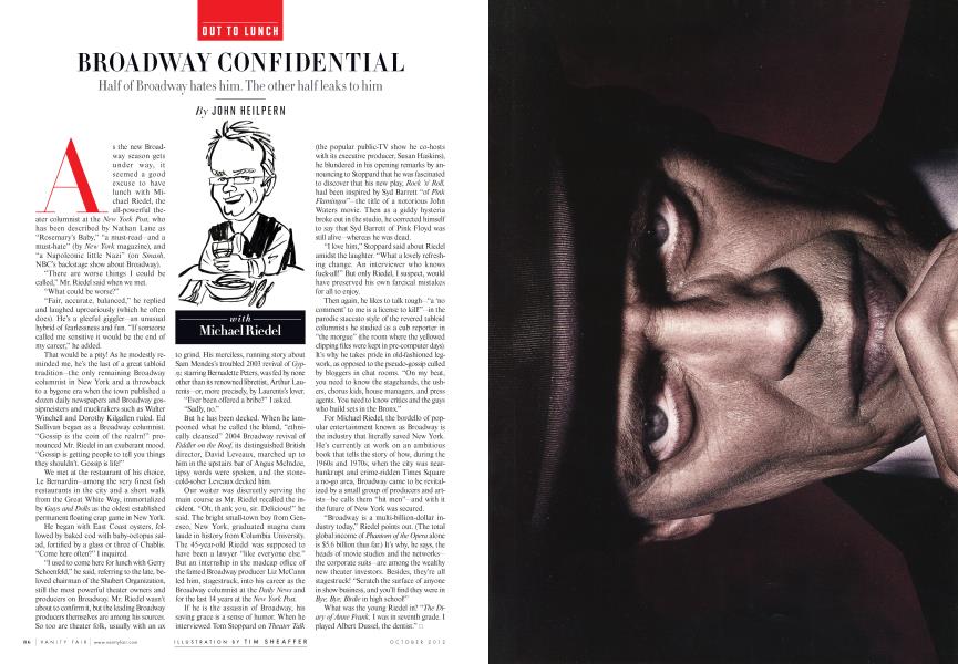 BROADWAY CONFIDENTIAL | Vanity Fair | October 2012