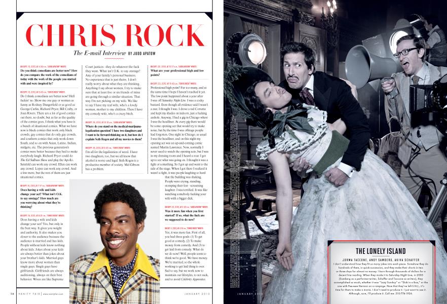 CHRIS ROCK | Vanity Fair | January 2013