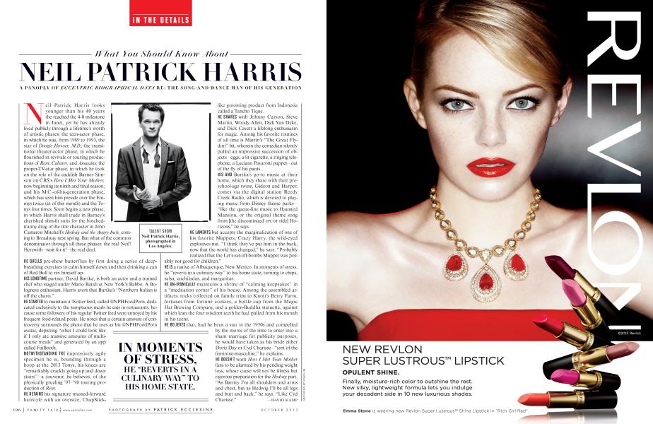 What You Should Know About NEIL PATRICK HARRIS | Vanity Fair | October 2013