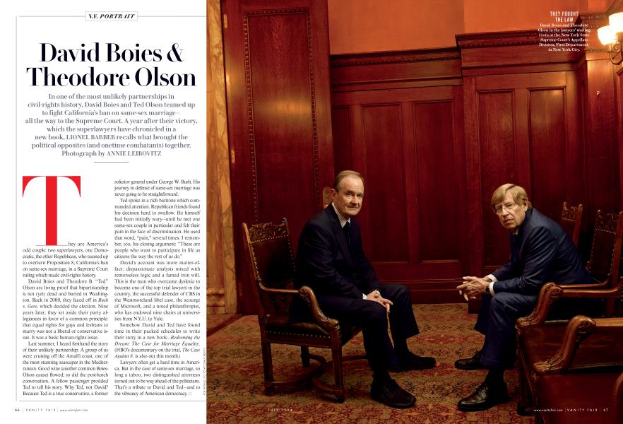 David Boies & Theodore Olson | Vanity Fair | July 2014
