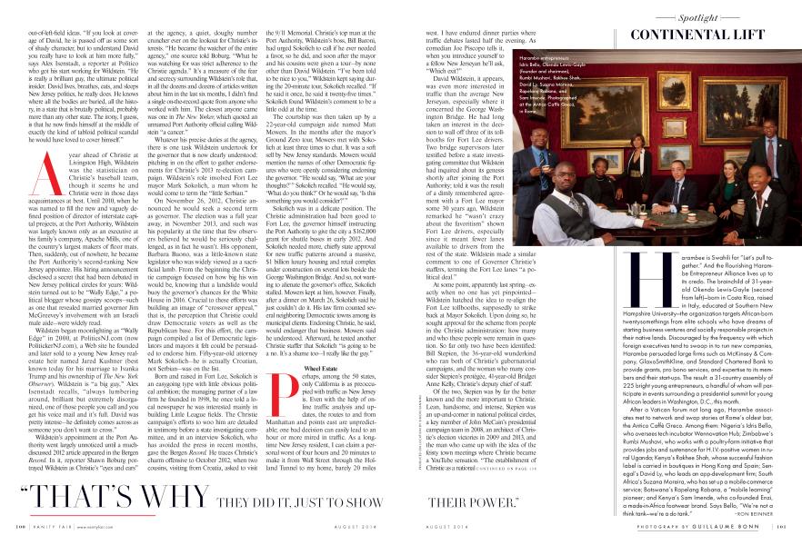 CONTINENTAL LIFT | Vanity Fair | August 2014