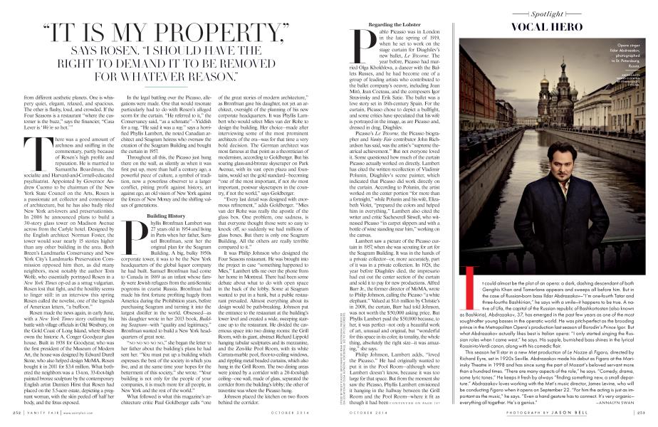 VOCAL HERO | Vanity Fair | October 2014