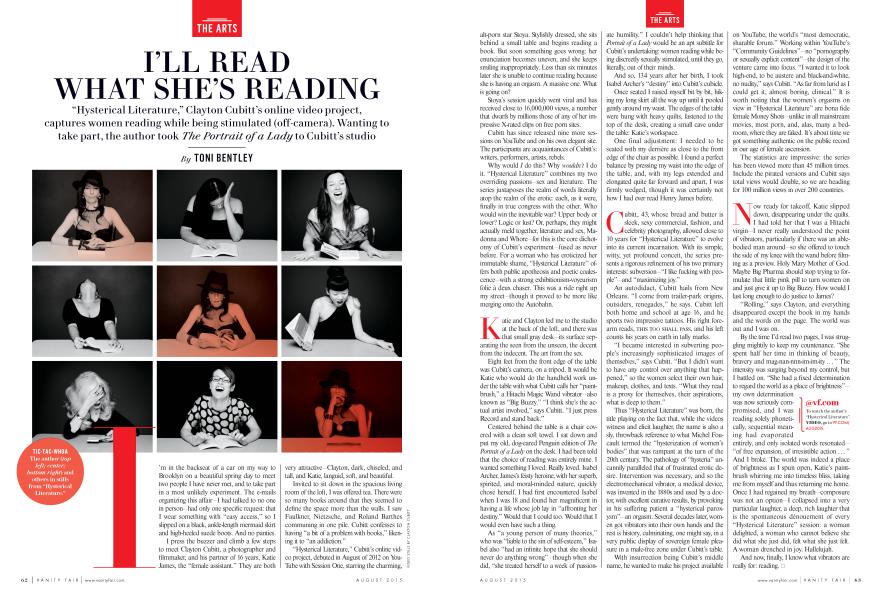 I'LL READ WHAT SHE'S READING | Vanity Fair | August 2015