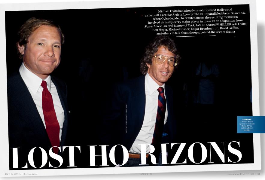 LOST HORIZONS | Vanity Fair | April 2016
