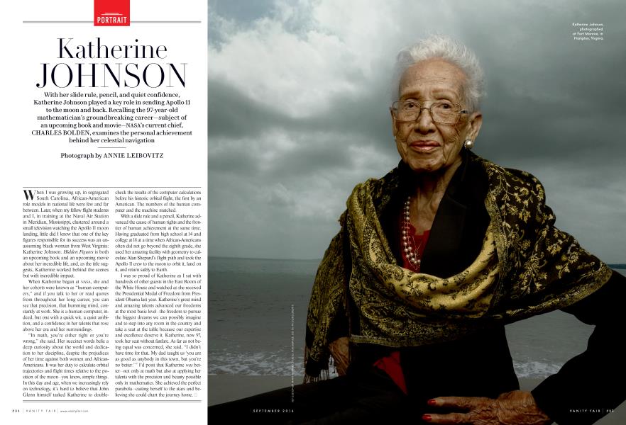 Katherine JOHNSON | Vanity Fair | September 2016