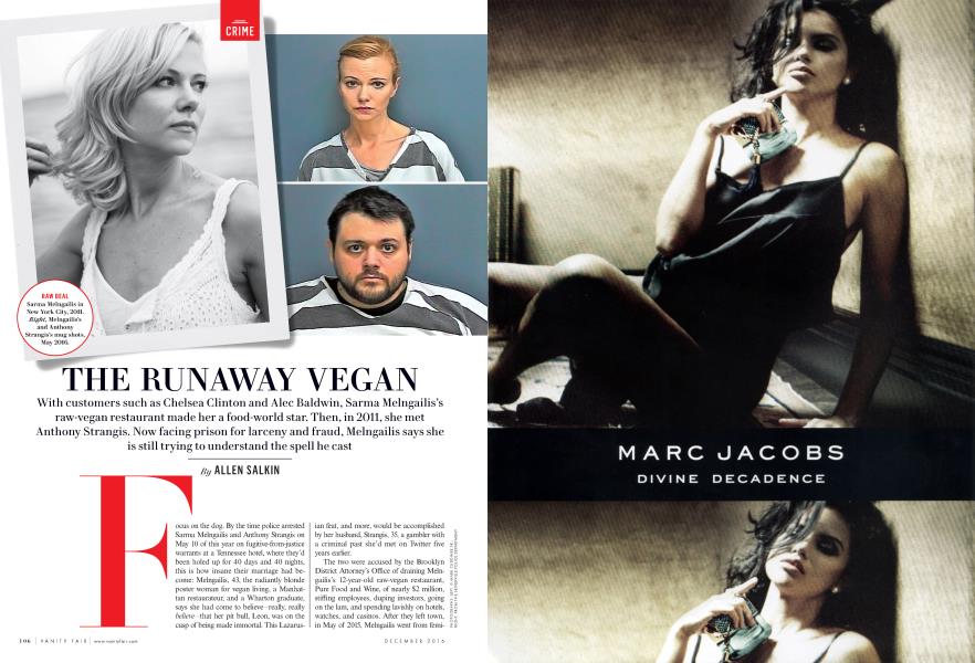 THE RUNAWAY VEGAN | Vanity Fair | December 2016