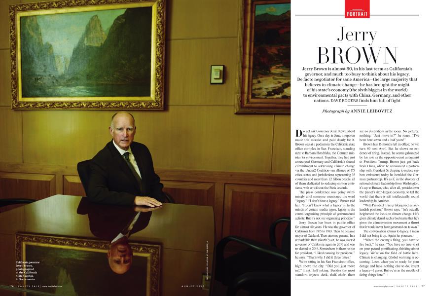 Jerry BROWN | Vanity Fair | August 2017