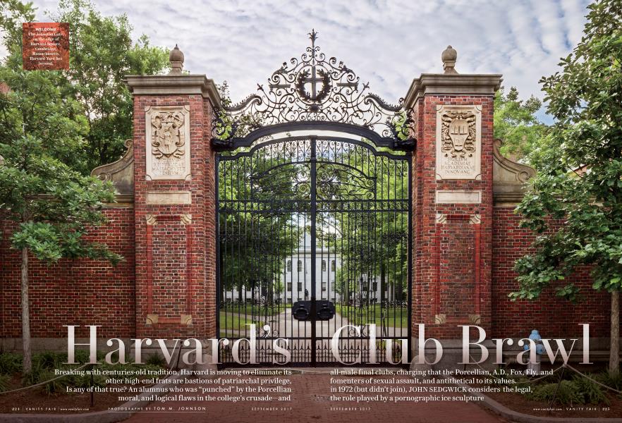 Harvard's Club Brawl | Vanity Fair | September 2017