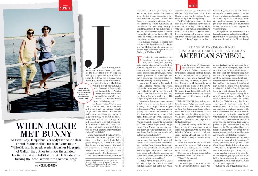WHEN JACKIE MET BUNNY | Vanity Fair | October 2017