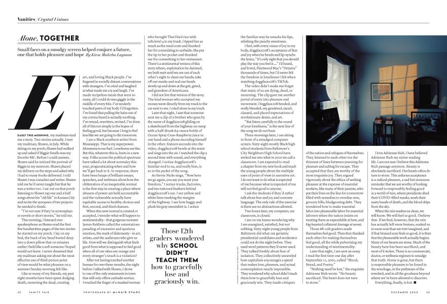 Alone, Together | Vanity Fair | December 2020