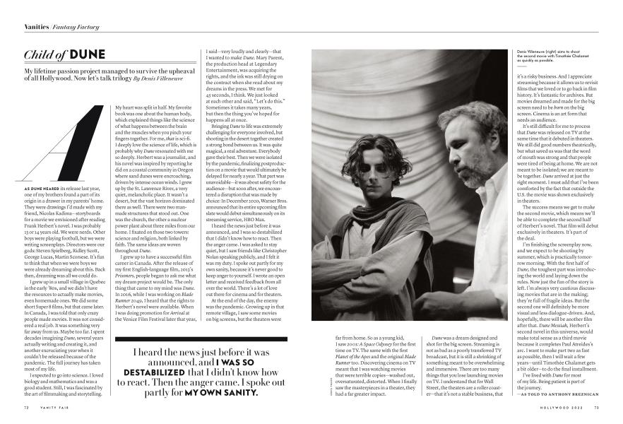 Child of DUNE | Vanity Fair | March 2022