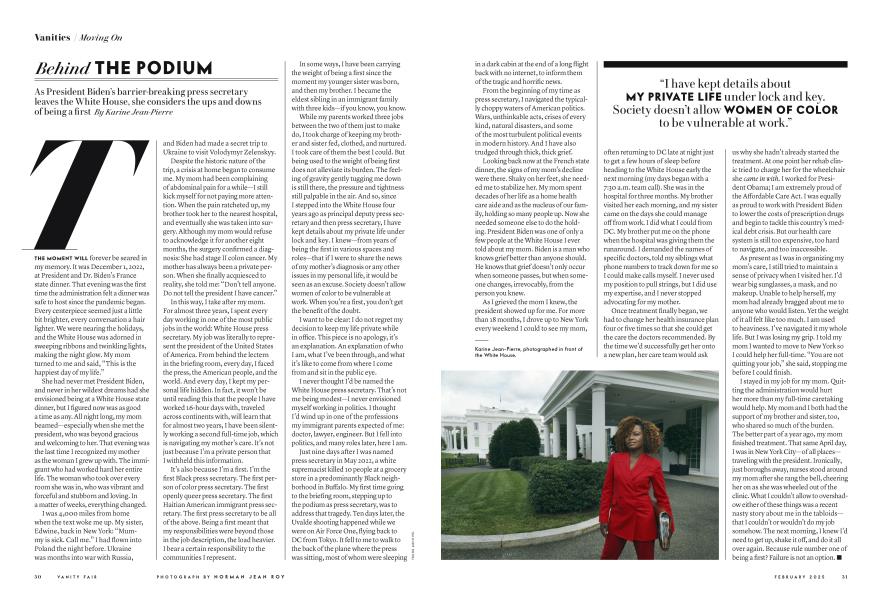 Behind the Podium | Vanity Fair | FEBRUARY 2025