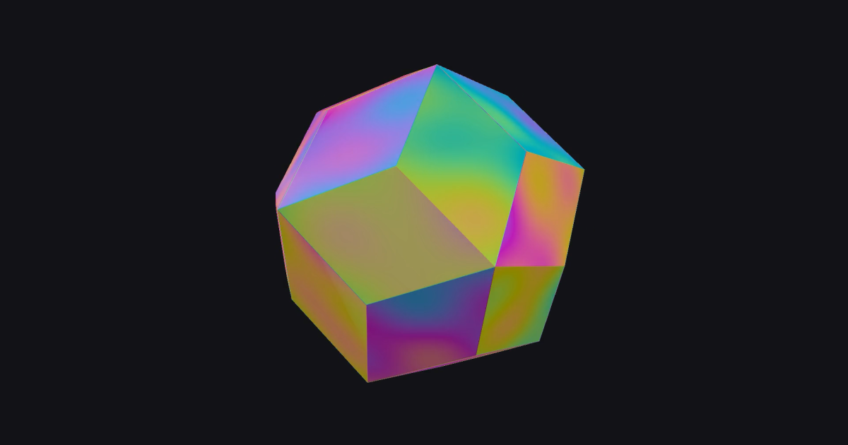 Iridescent crystal with raymarching and signed distance fields | Varun Vachhar