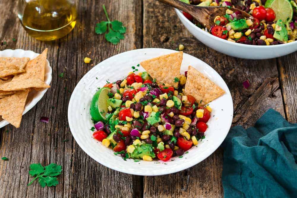 Avocado Black Bean Corn Salad - A Party Favorite! - Vegan Huggs