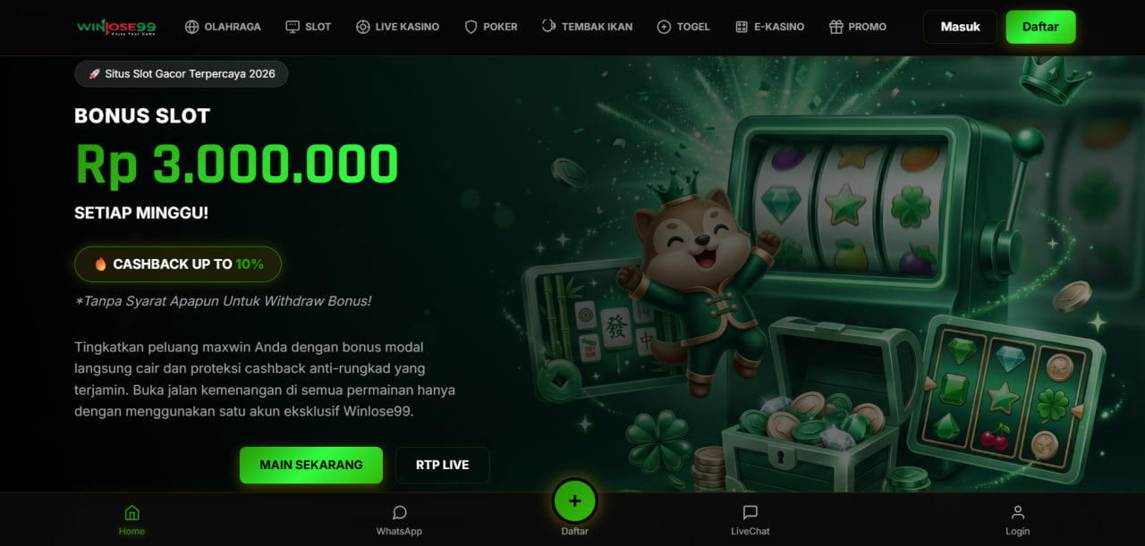 Winlose99: Situs Slot Gacor PG Soft Maxwin Terpercaya Hari Ini