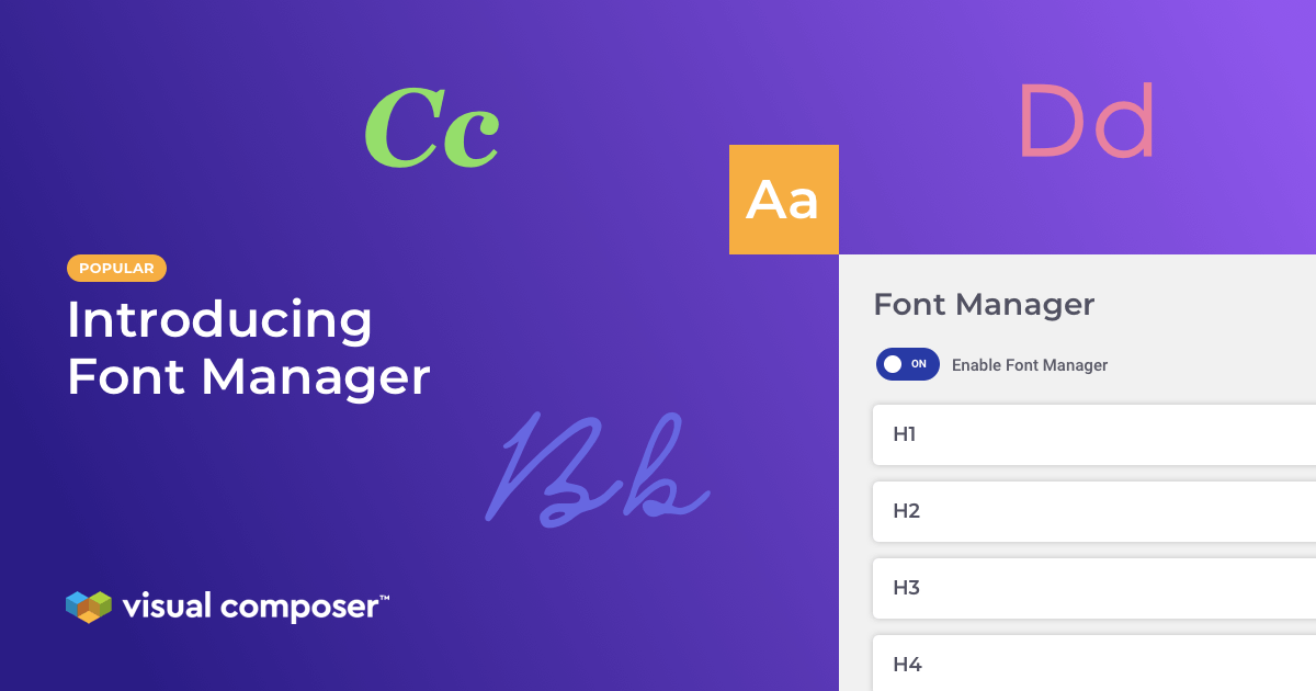 Visual Composer Font Manager: Change WordPress Fonts Easily