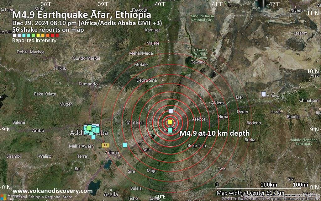 Fantale Volcano (Ethiopia): Earthquakes Intensify, Increased Risk of Volcanic Eruption