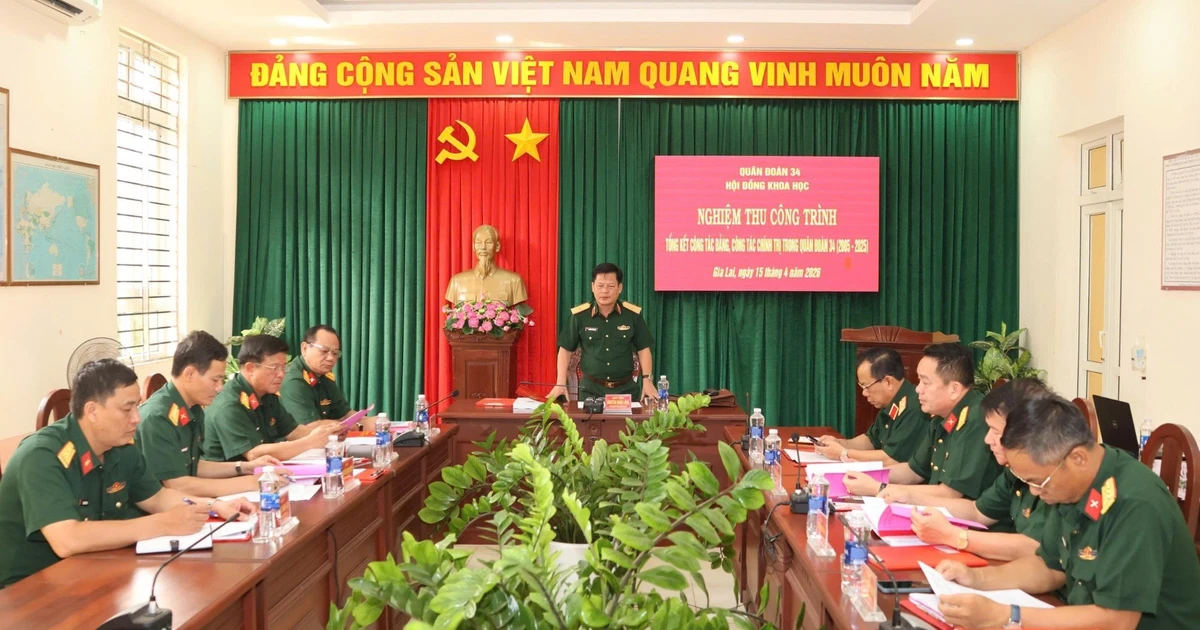 Quân đoàn 34 nghiệm thu công trình tổng kết công tác Đảng, công tác chính trị
