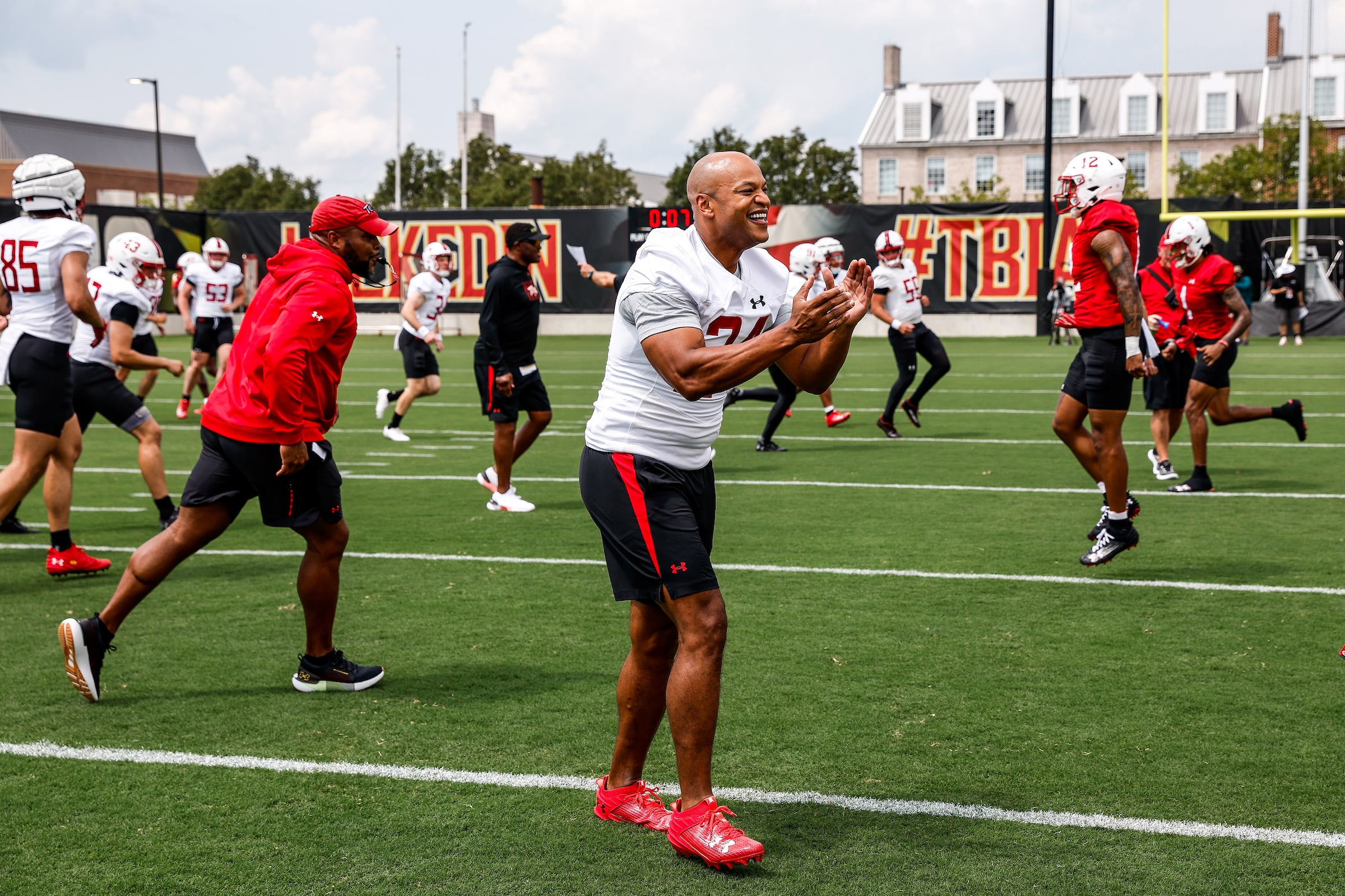 Maryland Governor Wes Moore Suits Up With Maryland Football. Wait, What? - Washingtonian