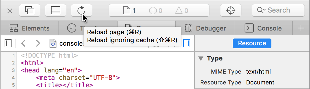 Web Inspector Keyboard Shortcuts | WebKit