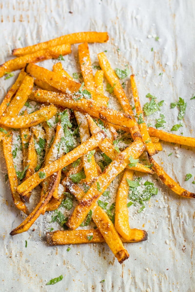 Baked Parmesan Pumpkin Fries | Wholefully