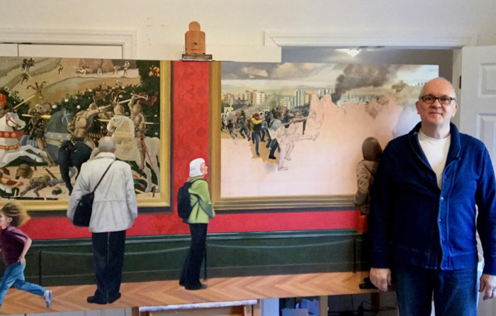 Moments/Stories- Paintings by Peter Beston - Woman Around Town