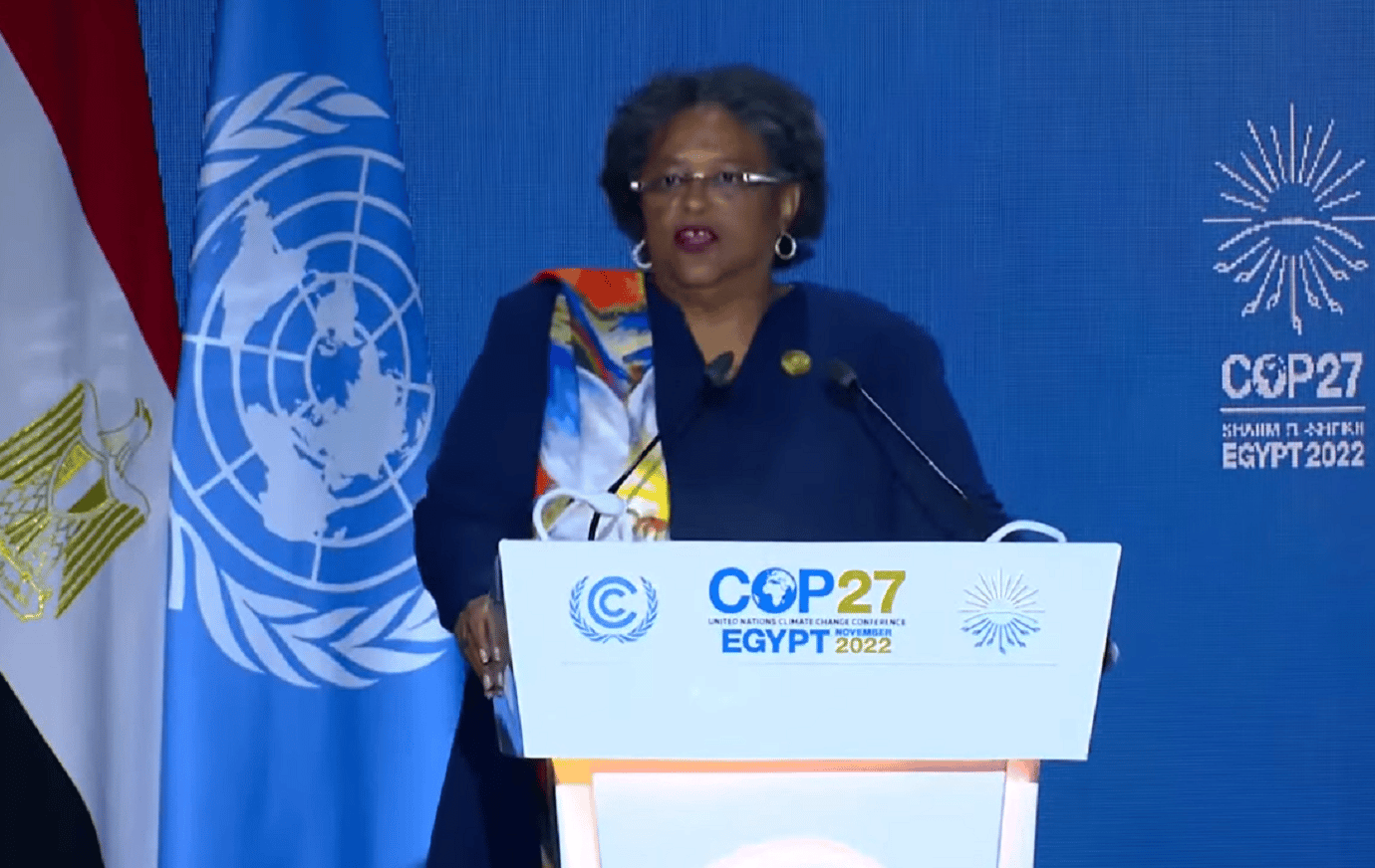 Barbados PM Mia Mottley warns there could be 1 billion climate refugees by 2050