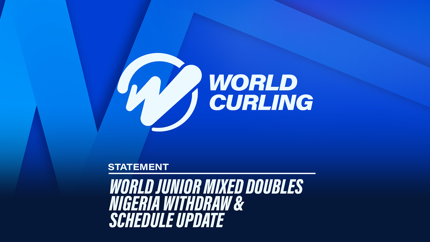 Statement: World Junior Mixed Doubles Curling Championship 2026 schedule reworked following second team withdrawal - World Curling