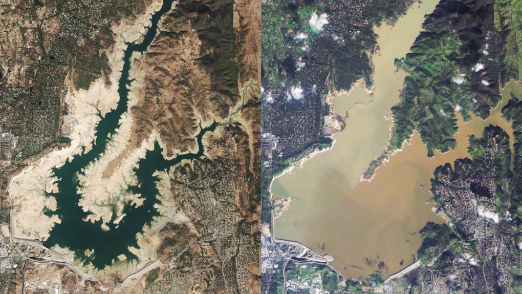 Before and After: The Rain's Impact on Three California Reservoirs | KQED