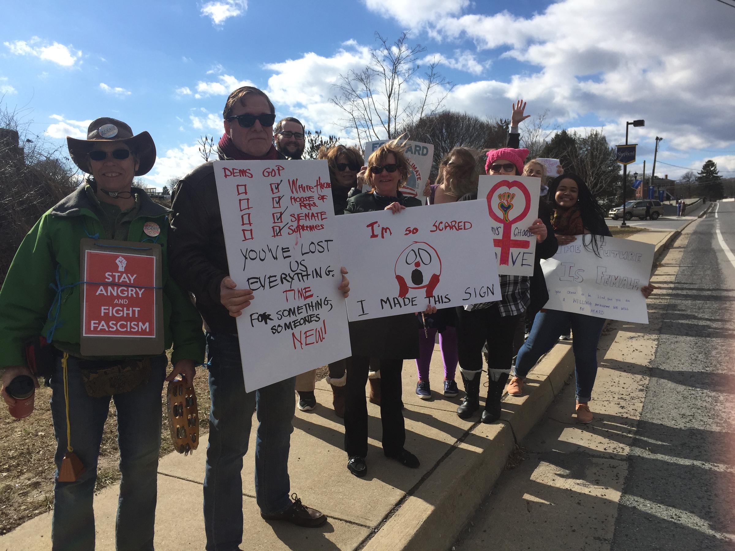 Concerns over Trump agenda brings hundreds to gather outside of democrat retreat in West Virginia